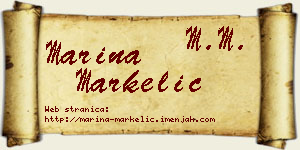 Marina Markelić vizit kartica